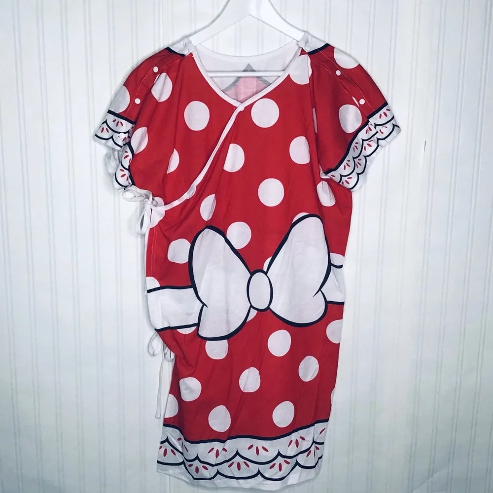 Disney Minnie Mouse polka dot wrap around nightgown or costume size XL - Picture 4 of 10